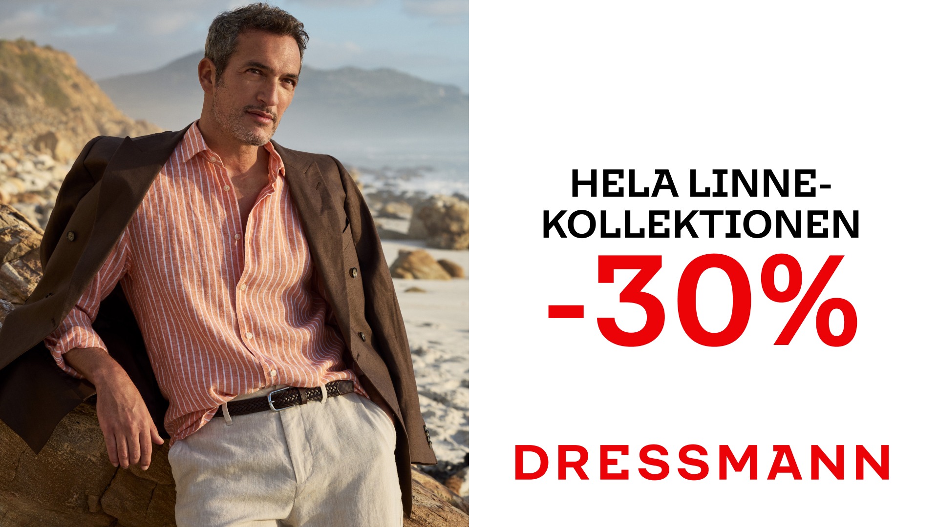 30% på hela linnekollektionen Dressmann